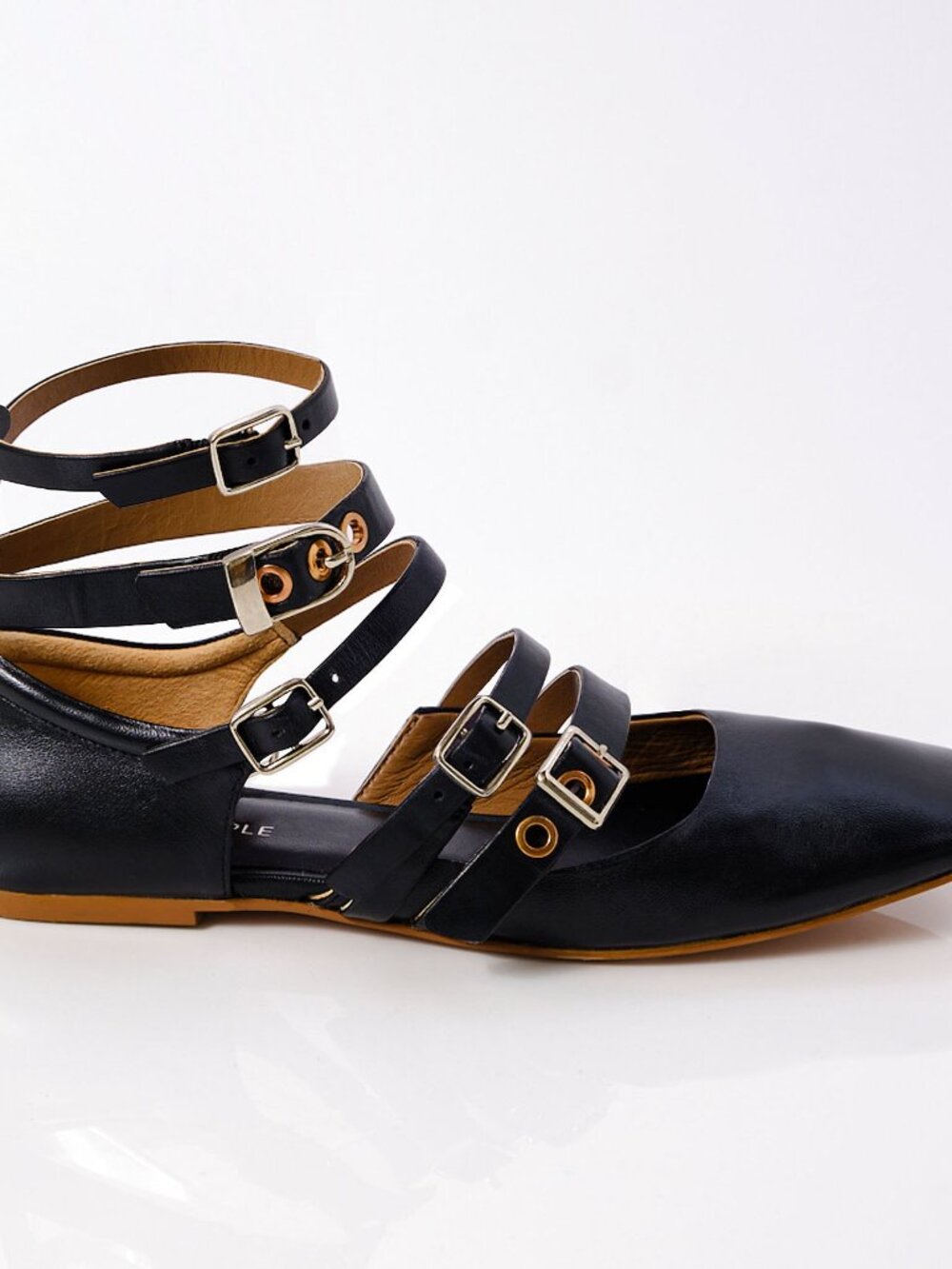 FREE PEOPLE Hart Buckle Flats / Black - Picture 7 of 12